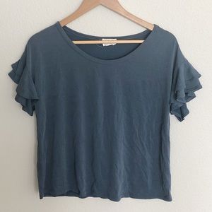 Sienna Sky ruffle sleeve top